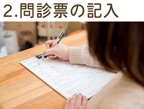 2.問診票の記入